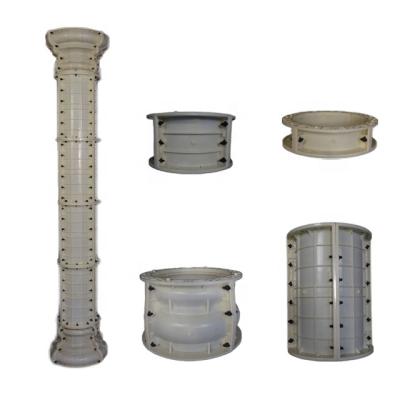 China Easy To Use Roman Column Mold Pillar Moldings 20Cm-40Cm Diameter ABS Plastic Concrete Cement Glossy And Roman Pillar Column Molds For Sale for sale