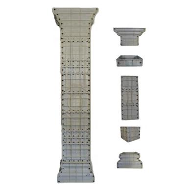 China Decorative Roman Pillar Mold Square Cement Injection Cast Concrete Columns ABS Plastic Material House Easy To Use Molds Roman Pillars for sale