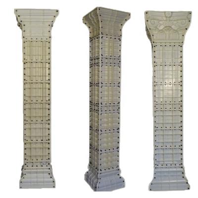 China Easy To Use External Decorative ABS Material Columns Molds Roman Pillars For Injection Molded Concrete Square Roman Pillar Mold for sale