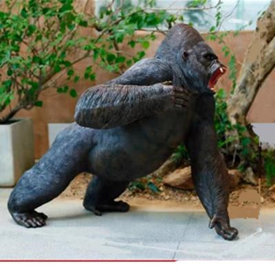 China Easy to Use Garden Decoration Big Animal Molds Sculpture Concrete Concrete Molds Garden Statue Cement Gorilla Mold Life Size Animal for sale