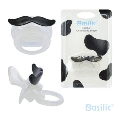 China Funny pp/beard shaped, soother-orthodontic baby pacifier shape for sale