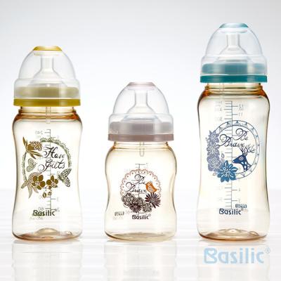 China BPA free 180ml/240ml/360ml, PPSU/glass morandi color baby feeding bottle for sale