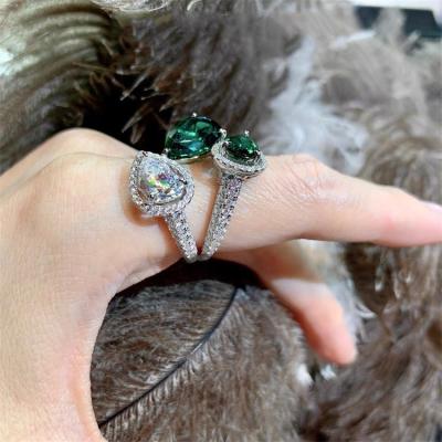 China Peoduct Rings Emerald Color Fine Fashion Jewelry Wholesale Casual/Sporty Stainless Steel Adjustable Rings for sale