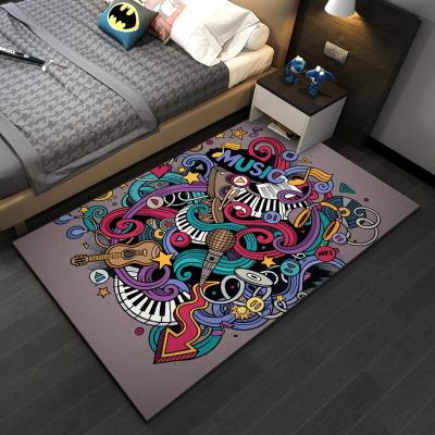 China Stain Resistant New Morden Covers 3D Digital Printed Living Room Floor Mat Polyester Door Mat for sale