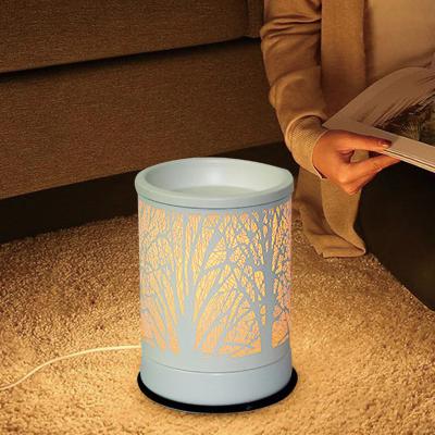 China Electric Censer Wax Melt Heater With Dimmer Black Metal Forest World Scent Kerosene Lamp for sale