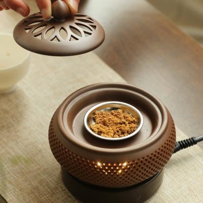 China Decorative Electric Ceramic Wax Warmer Fragrance Lights Adjustable Temperature with Timer Wax Tarts Heater for sale