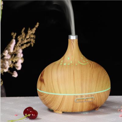 China 2020 New Product Ultrasonic Electric Wood Grain Humidifier 400ml Aroma Diffuser Essential Oil Diffuser New Product for sale