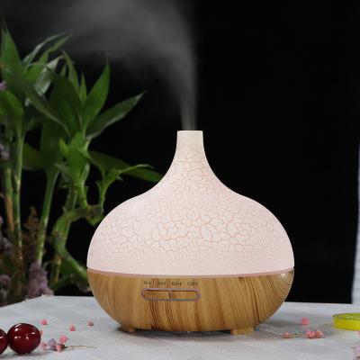 China 300ml/500ml Ultrasonic Diffuser Powered Mini Travel Air Humidifier Wood Aroma Diffuser Essential Oil Diffuser Humidifier for sale