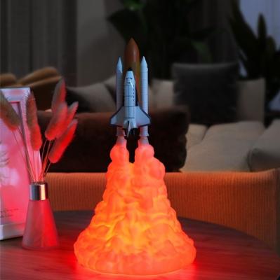 China Modern Modern 3d Bedroom Living Room Rocket Decoration Lamp Night Light For Kids for sale