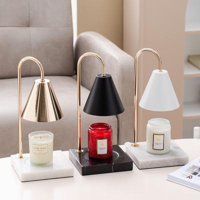 China Censer Scented Candles Burners Put Electronic Marble Pot Melter Heater Candle Warmer Lamp for sale