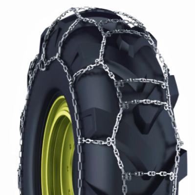 China Skid Resistance Alloy Tractor Chain Gripper L7 Square Link Light-Weighted Chain Net With Wear-Bar Tire Chain for sale