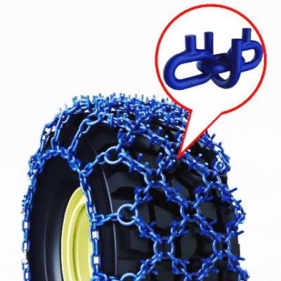 China Skid resistance Double-diamond NLU-18 winch chain with I-bar stud forestry chain with U-handle tire chain for sale