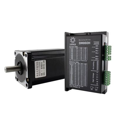 China DM860H Driver Work With Nema 34 Stepper Motor DM860H+86BYG250D Open Loop Step Controller 12NM for sale