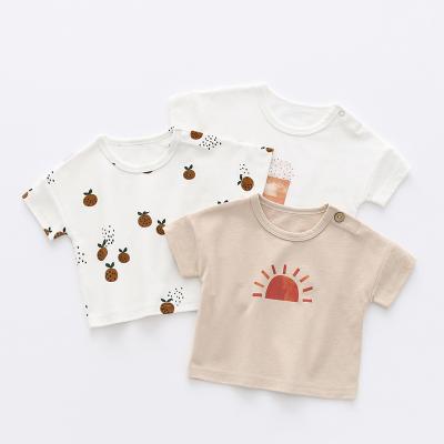 China 2021 Wholesale Baby T-shirt Toddler Clothes Toddler Girls Baby Boy Austin Bella Short Sleeve Baby Clothing Suppliers for sale