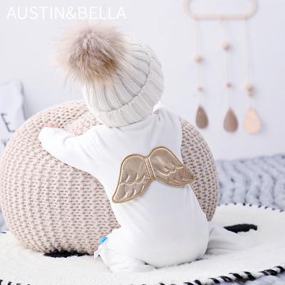 China AustinBella polyester/cotton/boutique wholesale 0-3 6-9 6-12 12 to 18 months baby boy clothes designer fashion newborn custom romper jumpsuit for sale