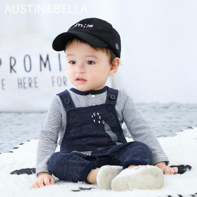 China 95%cotton5%spandex AustinBella/wholesale boutique baby boy overalls elephant jumpsuit babies clothes for boy for sale