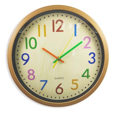 China Radio 12 Inch New Luminous Minimalist Mordern Digital Cheap Plastic Quartz Quiet Wall Clocks for sale