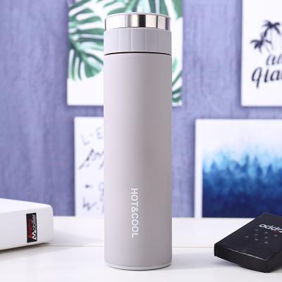 China 2020 Gift 500ML Stainless Steel Vacuum Cup Matte Tea Filter Thermos Water Viable Bottle for sale