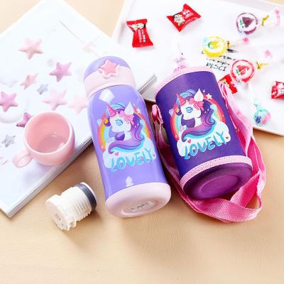 China Sustainable 500ML Cartoon Personalized Steel Insulated Metal Sipper Water Bottles For Kids for sale