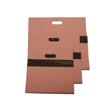 China Strong Adhesive / Die Cut Pink Plastic Handle Poly Mailer High Quality Poly Mailer Mailing Bag For Mailing for sale