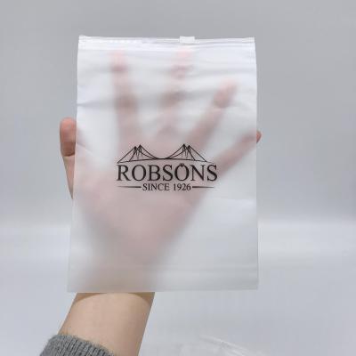 China Biodegradable Moisture Proof Matte Waterproof Plastic Zip Lock Zipper Bag OEM Zipper Packaging Bag For Clothing for sale