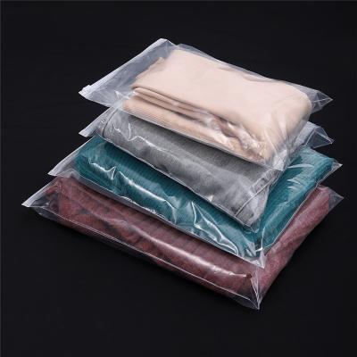 China Various Moisture Proof Custom Slider Zipper Lock Bags CPE Clear Zipper Lock Clothing Tote Bag for sale