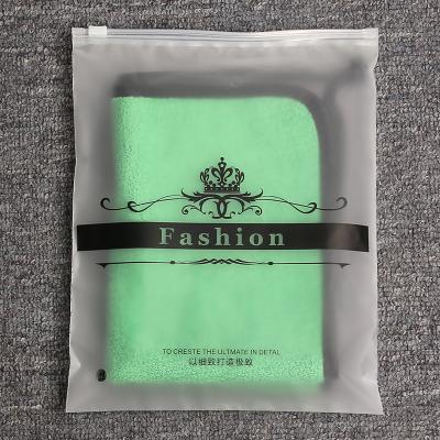 China Logo Pouches Frosted Apparel Shipping Custom Moisture Proof Zipper Zippers Lock Apparel Packaging Plastic Pouch Poly Zipper For Apparel for sale