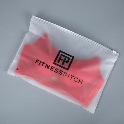 China Custom Printing Moisture-proof Wholesale Frosted Zipper Lock Bag Packaging Zipper Apparel Outer Seal Plastic Bag With Logo for sale