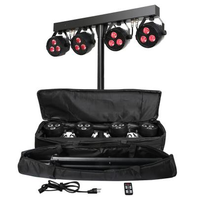 China Sports Stadiums 12x4W RGBUV 4in1 LED DJ Wash Lighting System with Stand and Carry Bag for sale