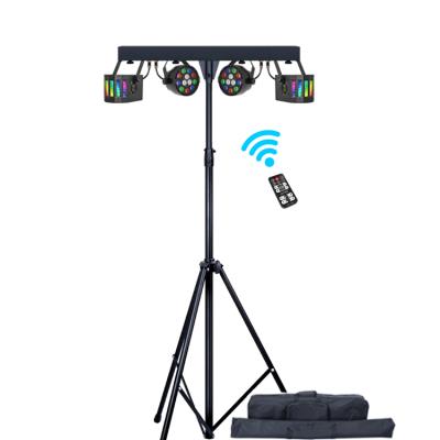 China Party Light 60W Portable DJ Lighting Disco Party Light Effect Kit Bar System with LED Derby and RGBW Wash Par for sale