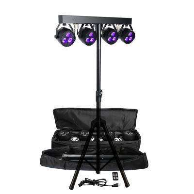 China OPPSK 12x4W RGBW 4in1 Indoor DJ Light Bar LED Stage Par Light System with Stand and Carry Bag for sale