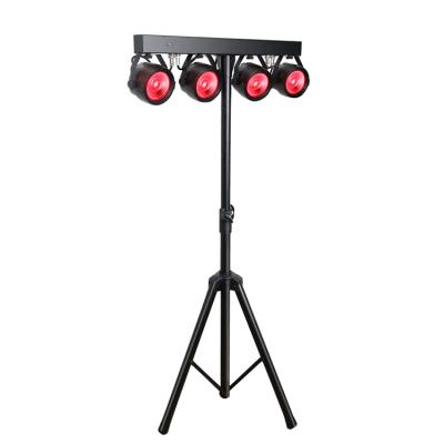 China Sports Stadiums 4x30W RGB 3in1 COB LED Mobile DJ Disco Stage Lighting System Set With Tripod Stand for sale