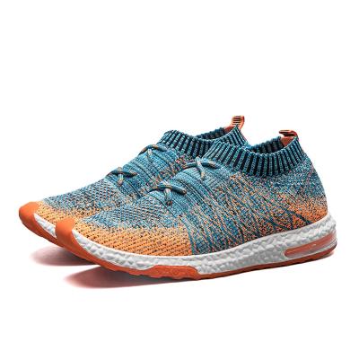 China 2018 breathable hot sale knitted upper mens running shoes sneakers sport shoes for men for sale