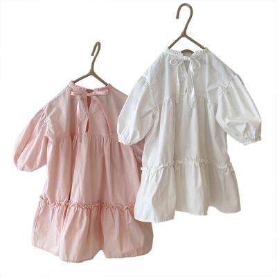 China Breathable Popular Girls Dress Spring Long Sleeve Kids Clothes Ruffled Princess Skirt Flounces Fashion Style Little Babies Dress for sale