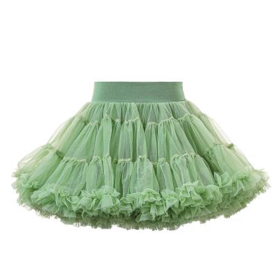 China 2022 New Baby Anti-wrinkle baby dress lovely cute tutu skirt 2 Layers Mesh Puffy Tulle Skirt Summer kids 1-5 year old for sale