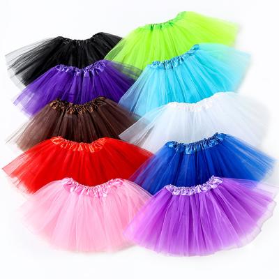 China Wholesale Anti-wrinkle cute tutu skirt solid color mini skirt fashion cute fluffy girls for girls make tutu for sale