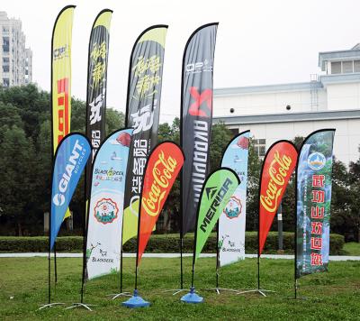 China Outdoor Custom Feather Flag Flying Beach Flag Banner Stand Teardrop Flag Automotive Event Promotional Use Hot Sale Advertising Exhibition for sale