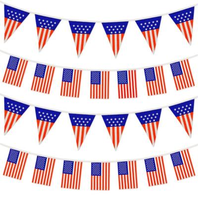 China National Football Stamen Flag Custom Hang String Flag Nautical Decoration Mini Polyester Country Bar Celebration for sale