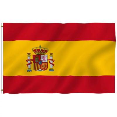 China Wholesale Custom High Quality Different Country Hanging Digital Printed All Country Flag 3x5Fts Spain National Flags for sale