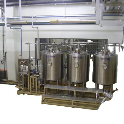 China High Precision Filling Level 500L Acid Lye Tank CIP System For Washing Beverage Dairy Machine for sale