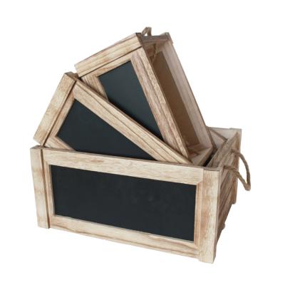 China Wholesale Viable Rectangular Wooden Storage Box Storage Basket for sale