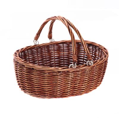 China KINGWILLOW viable, large oval wicker picnic baskets with handles basket wicker for sale