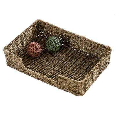 China Sustainable Handmade Vegetable Plankton Pet Bed Rattan Customized Animal Basket for sale