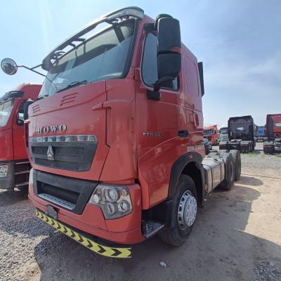 China Red HOWO T7h 440 Truck Model for Heavy Duty Transportation within Towing Semi Trailer for sale