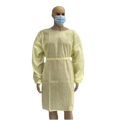 China Eco-friendly PP Nonwoven Disposable Nonwoven Coverall Isolation Gown And Surgical Gown for sale