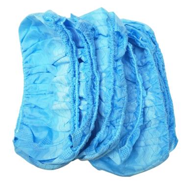 China Hot Selling Medical Supply Convenient Non-woven Blue Soft Non-slip Shoe Cover Disposable Shoe Cover With CE for sale