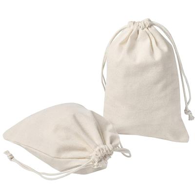 China Custom Eco Friendly Cheap Muslin Logo Printed Organic Cotton Canvas Drawstring Bag for sale