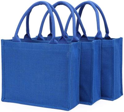 China Eco Friendly Custom Printed Eco Friendly Reusable Natural Jute Burlap Tote Bag for sale