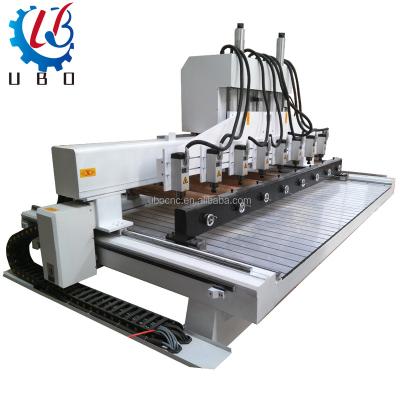 China Multi Rotary Wood 4 Axis CNC Router 8Spindle Hotels Hotels Router 4Axis Engraving Machine Ubo Drilling Machines for sale