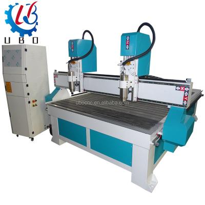 China Building Material Stores Ubo Cnc Independent Double Heads 3d Router Woodworking Woodworking Carving Engraving Machine Cnc Router Machinery Low Price for sale